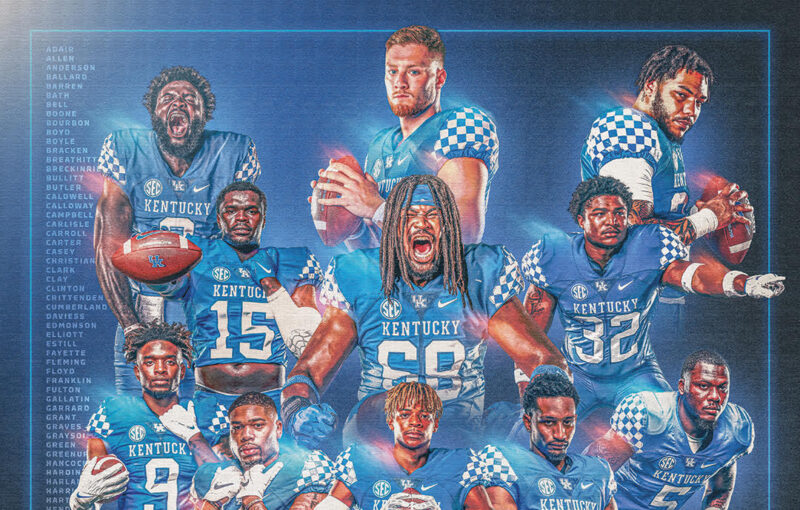 Look The Kentucky Football Schedule Poster for the 2022 Season Go