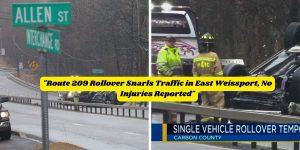 **"Route 209 Rollover Snarls Traffic in East Weissport, No Injuries Reported"**