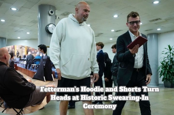 Fetterman’s Hoodie and Shorts Turn Heads at Historic Swearing-In Ceremony