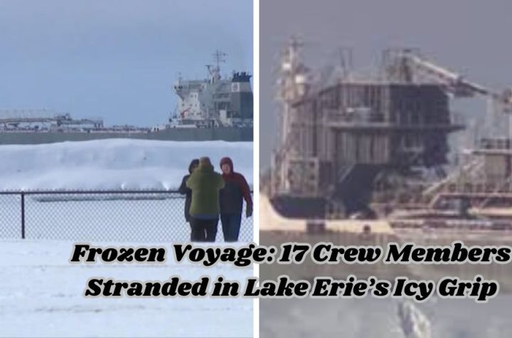 Frozen Voyage: 17 Crew Members Stranded in Lake Erie’s Icy Grip