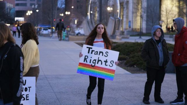 Indiana Statehouse Hosts Hundreds of LGBTQ+ Protesters With Bold Stand 'We Won’t Go Back!