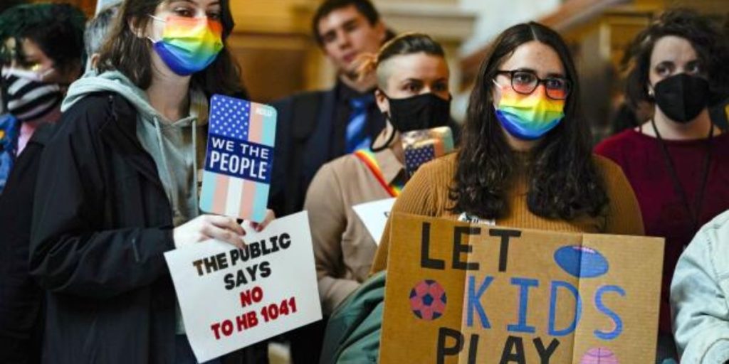 Indiana Statehouse Hosts Hundreds of LGBTQ+ Protesters With Bold Stand 'We Won’t Go Back!