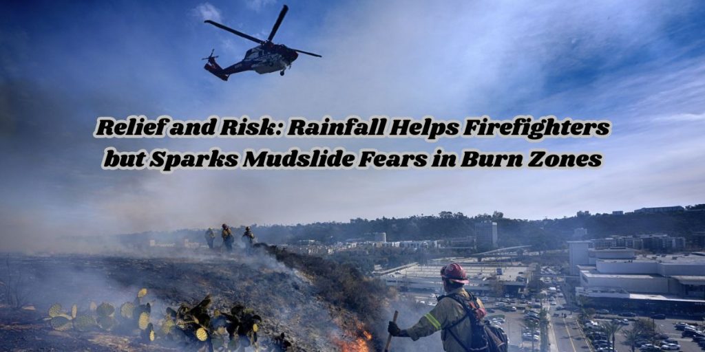 Relief and Risk: Rainfall Helps Firefighters but Sparks Mudslide Fears in Burn Zones