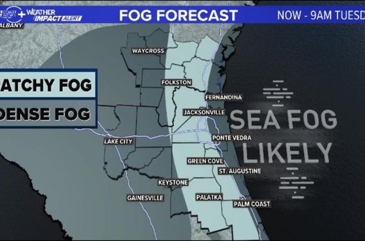 National Weather Service Issues Dense Fog Advisory for Southeast Georgia and Northeast Florida