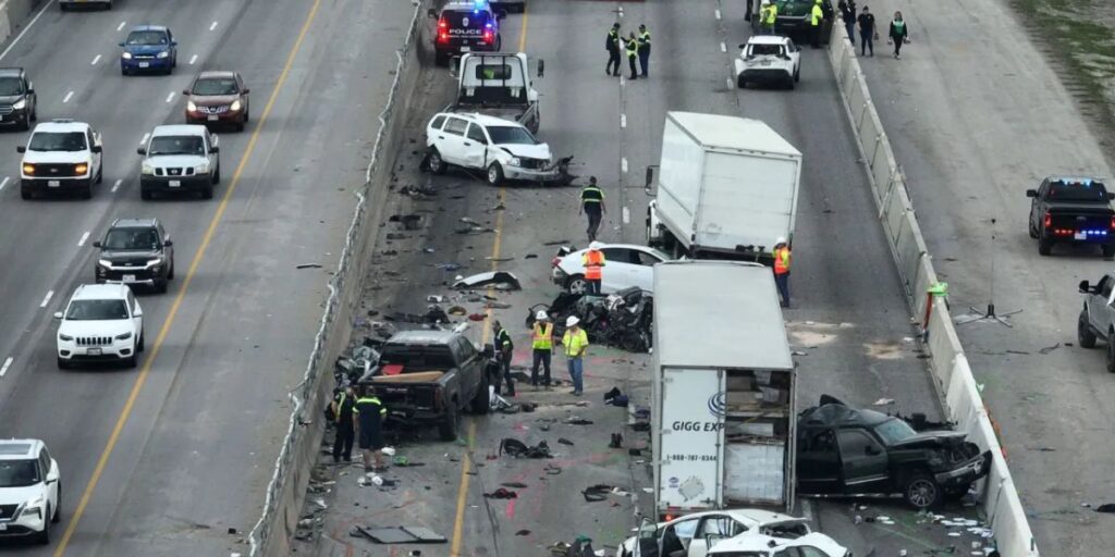 5 Dead, 11 Injured After Semi-truck Driver Allegedly Sped Into Stopped Traffic on I-35