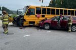 Four-vehicle Crash, Including School Bus, Shuts Down I-40 Ramp in Raleigh for Over Five Hour