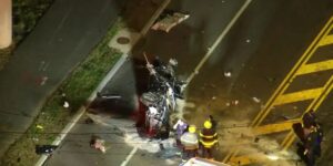 Two Killed, Two Injured After Car Slams Into Barrier and Drops Off I-95 in Philadelphia