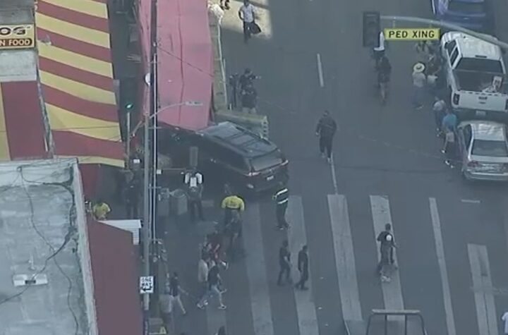 9 People, Including 3 Children, Hospitalized After Minivan Slams Into Structure in Downtown L.A.