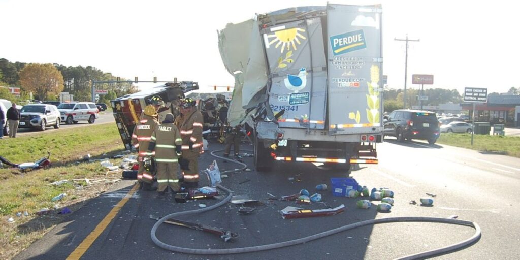 Ambulance Flips After Colliding With Tractor-trailer in Virginia, 3 Injured