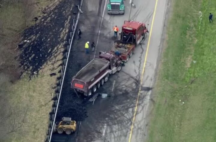 Dump Truck Overturns on I-79, Spilling 19 Tons of Coal—traffic Backs Up for Miles