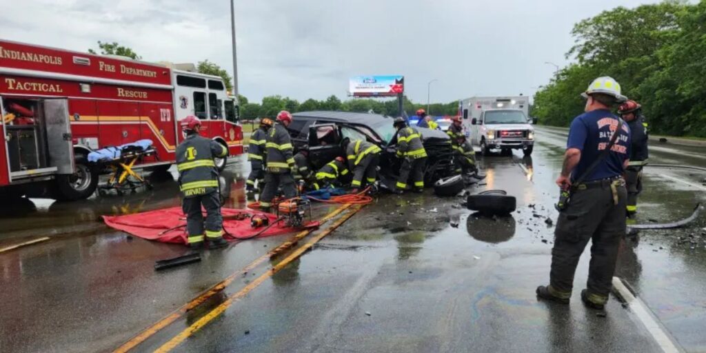 Man Seriously Injured in Multi-vehicle Crash Involving Motorcycle on Indianapolis' North Side