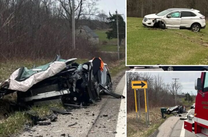 Ohio Driver Dropped Doughnut, Caused 3-car Crash That Flattened Vehicle, Officials Say