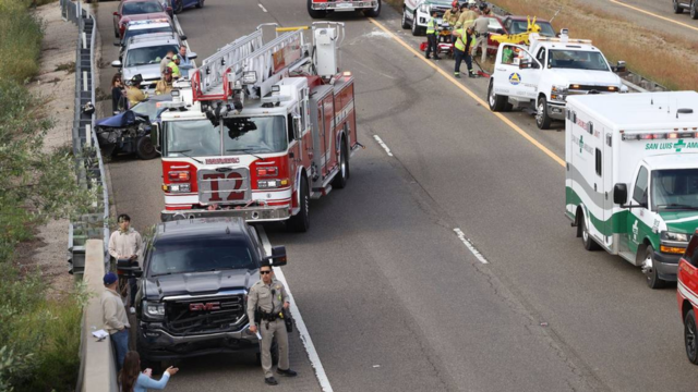 Traffic Blocked on Highway 101 Following Crash Involving Multiple Vehicles in SLO County