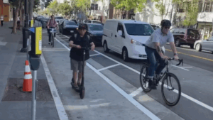 Valencia Street Packed with Bikers on Bike to Wherever Day in San Francisco