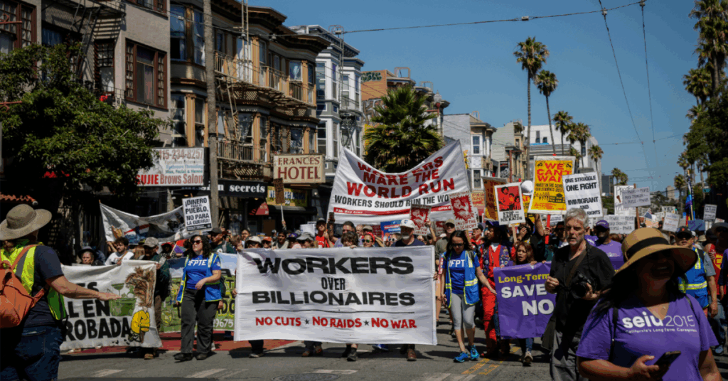 Thousands Protest Trump and Billionaires Across US on Labor Day in Massive Nationwide Movement