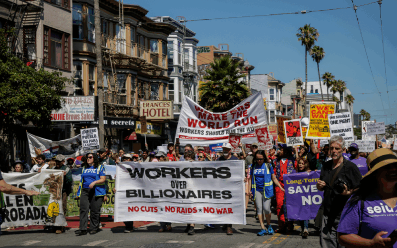 Thousands Protest Trump and Billionaires Across US on Labor Day in Massive Nationwide Movement
